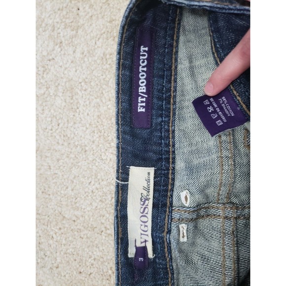 Vigoss Bootcut Stone Wash Distress Women Denim Blue Jean Size 3 - Picture 4 of 10